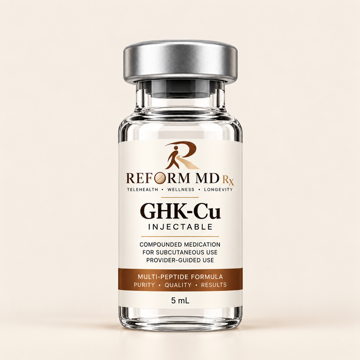 GHK-Cu - 12 Week Supply 1 Reform MD Rx branded GHK-Cu vial on a plain background