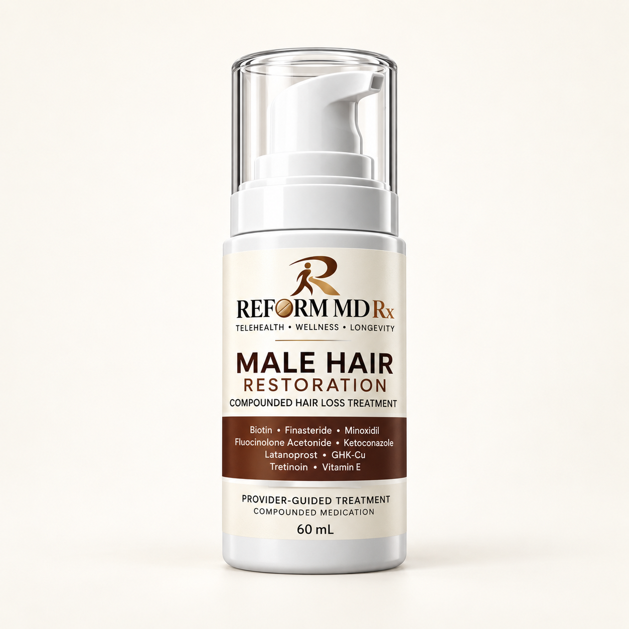 Male Hair Loss (Biotin, Finasteride, Fluocinolone Acetonide, GHK-Cu, Ketoconazole, Latanoprost, Minoxidil, Tretinoin, and/or Vitamin E) 1 Male Hair Loss (Biotin, Finasteride, Fluocinolone Acetonide, GHK-Cu, Ketoconazole, Latanoprost, Minoxidil, Tretinoin, and/or Vitamin E)