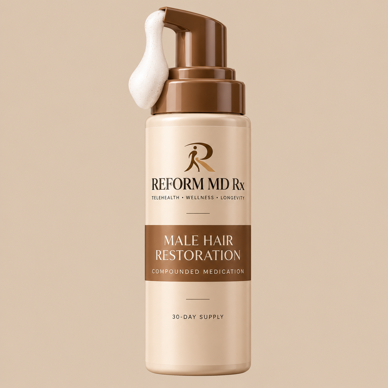 Reform MD Rx Male Hair Restoration foaming pump bottle